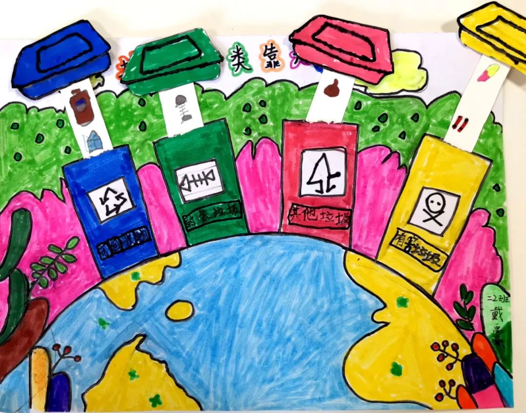 三年级垃圾分类儿童画（8张）-图6