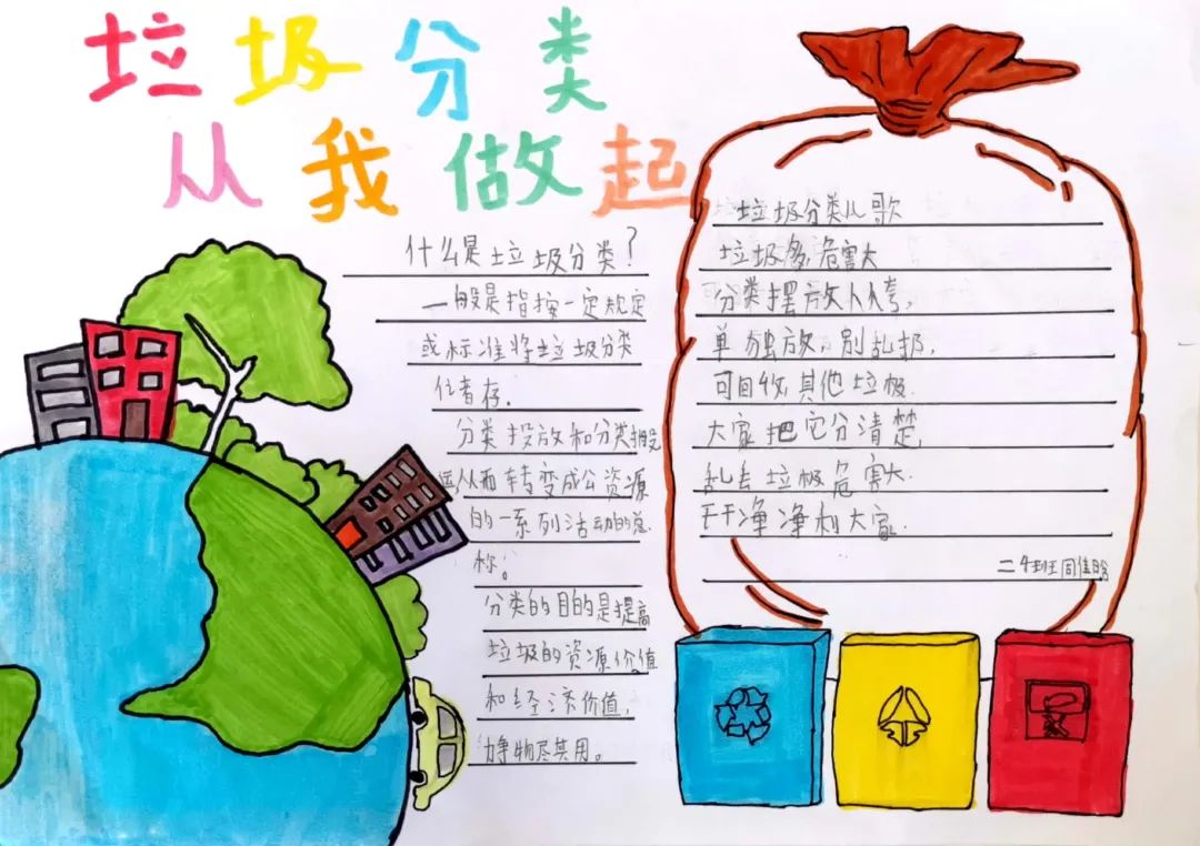 二年级垃圾分类手抄报简单漂亮（8张）-图7