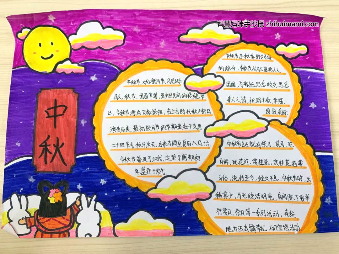 2022年中秋节的手抄报简单又漂亮（8张）-图8