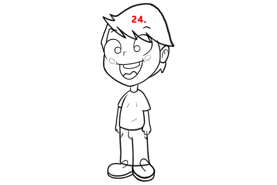 详细步骤教你画可爱的小男孩-图7