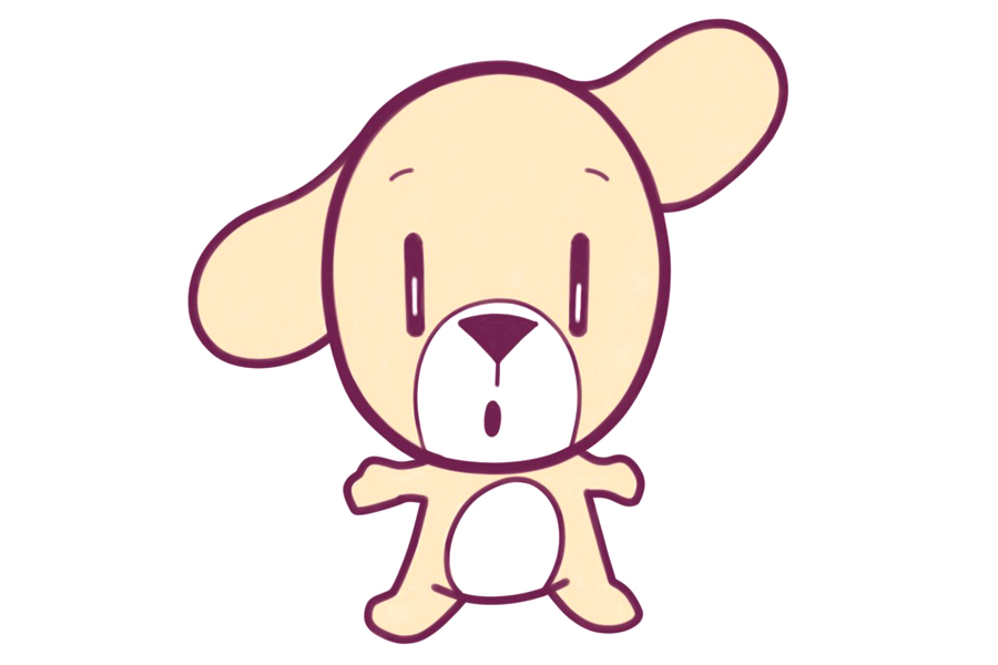 简单可爱的小狗怎么画