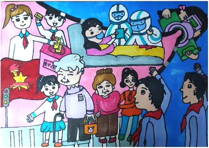 “传承博爱精神，争做少年先锋” 少先队主题绘画作品-图9