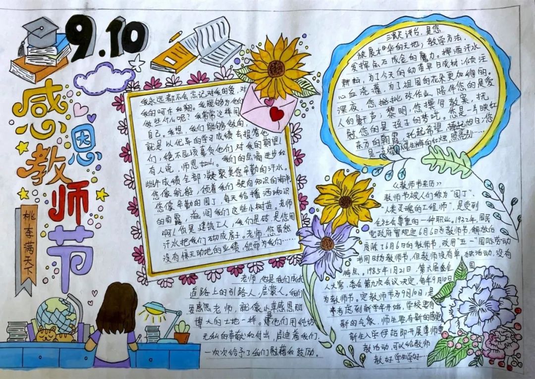 “老师您辛苦了！”2022教师节主题手抄报-图3