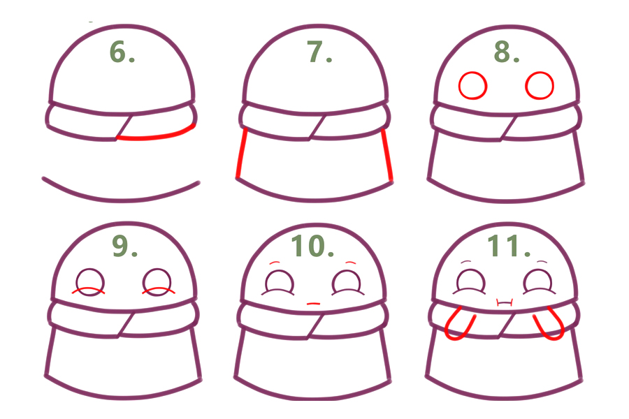 如何画一个可爱的卡通婴儿尤达-图2