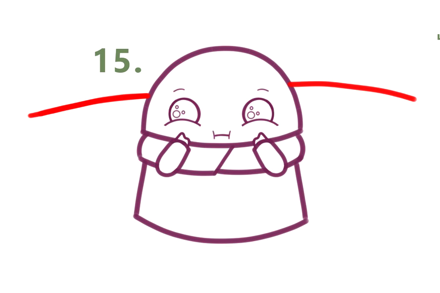 如何画一个可爱的卡通婴儿尤达-图4