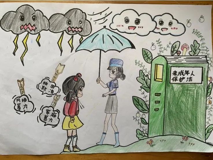 小学生“检爱同行，共护未来”绘画作品10张-图8