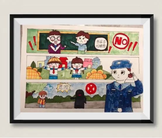 简单漂亮的小学生未成年人保护法主题绘画作品-图3