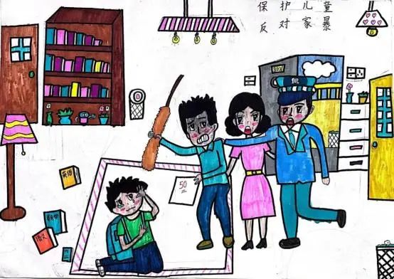 简单漂亮的小学生未成年人保护法主题绘画作品-图9
