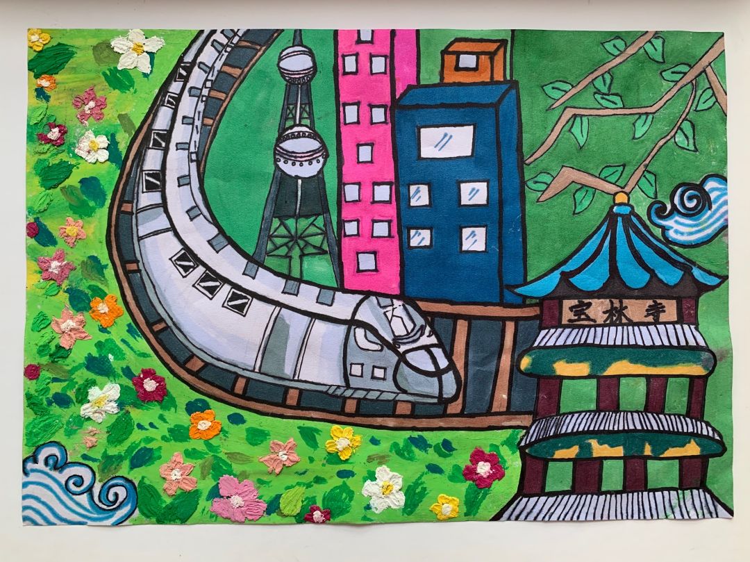 “童心绘高铁 安全伴我行”优秀绘画作品-图5