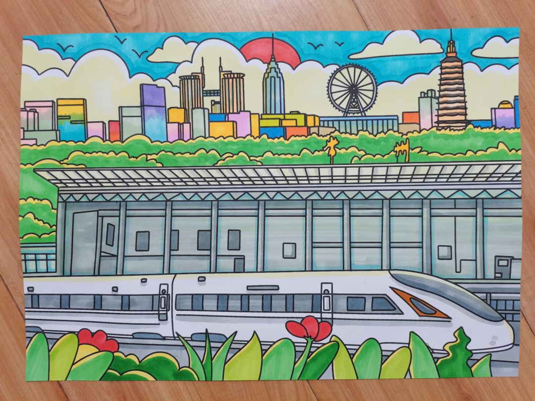 “童心绘高铁 安全伴我行”主题绘画了解铁路安全知识-图1