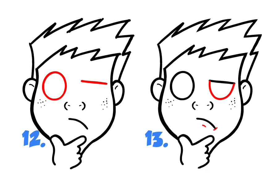 学画卡通面部表情：思考、计算-图4