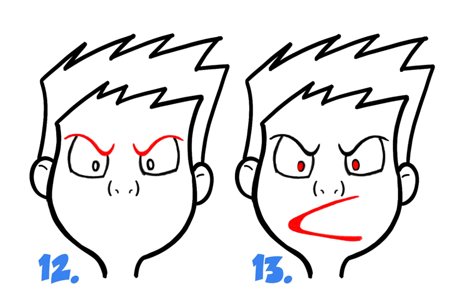 学画卡通面部表情：愤怒-图4