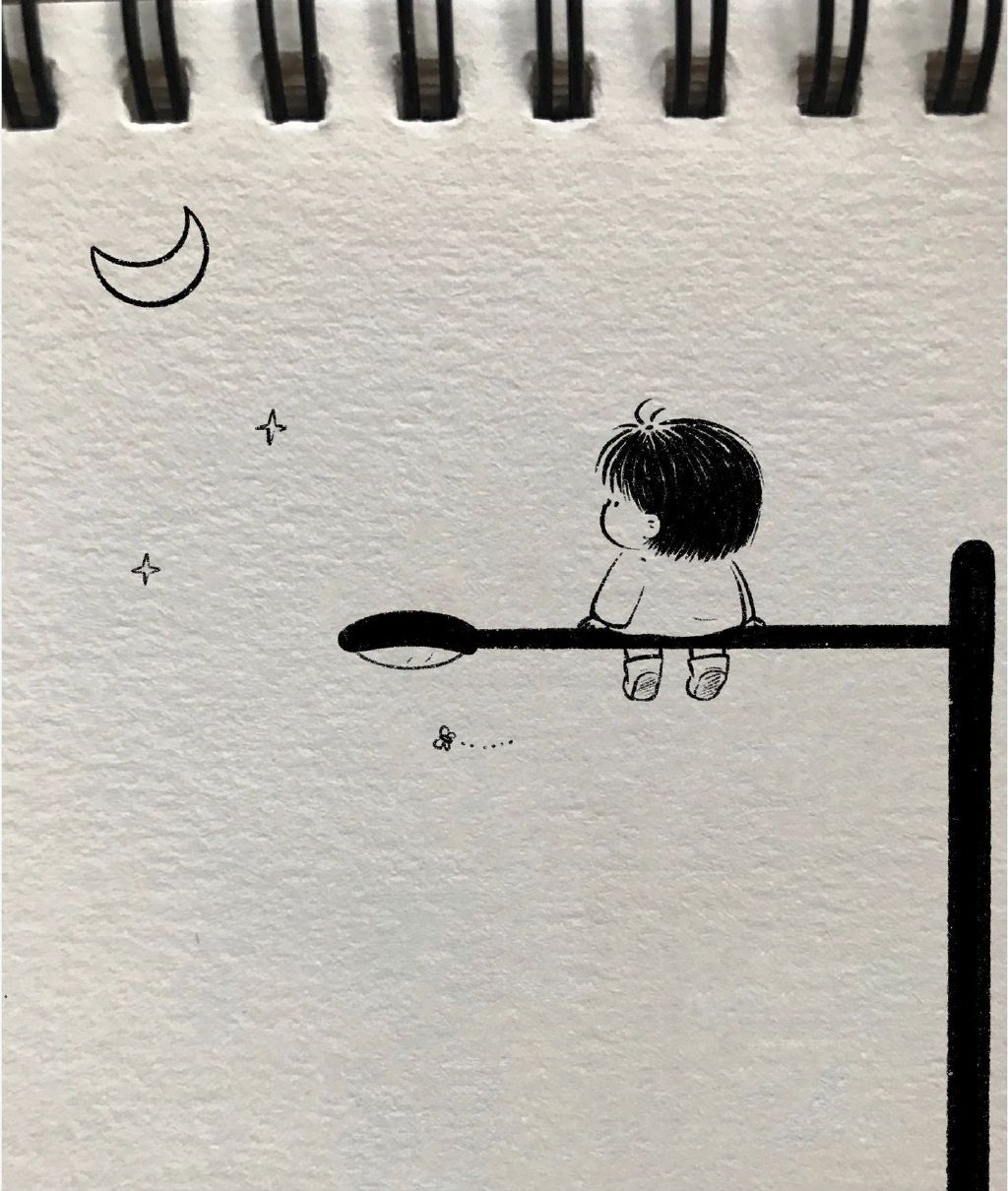 一组超治愈的简笔画图片 治愈你的不开心-图3