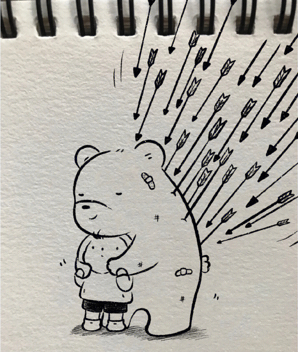 一组超治愈的简笔画图片 治愈你的不开心-图10