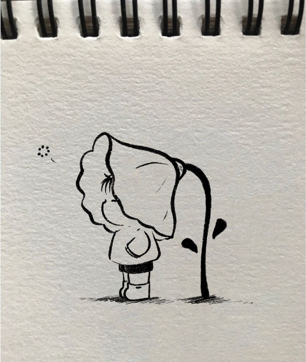 一组超治愈的简笔画图片 治愈你的不开心-图13