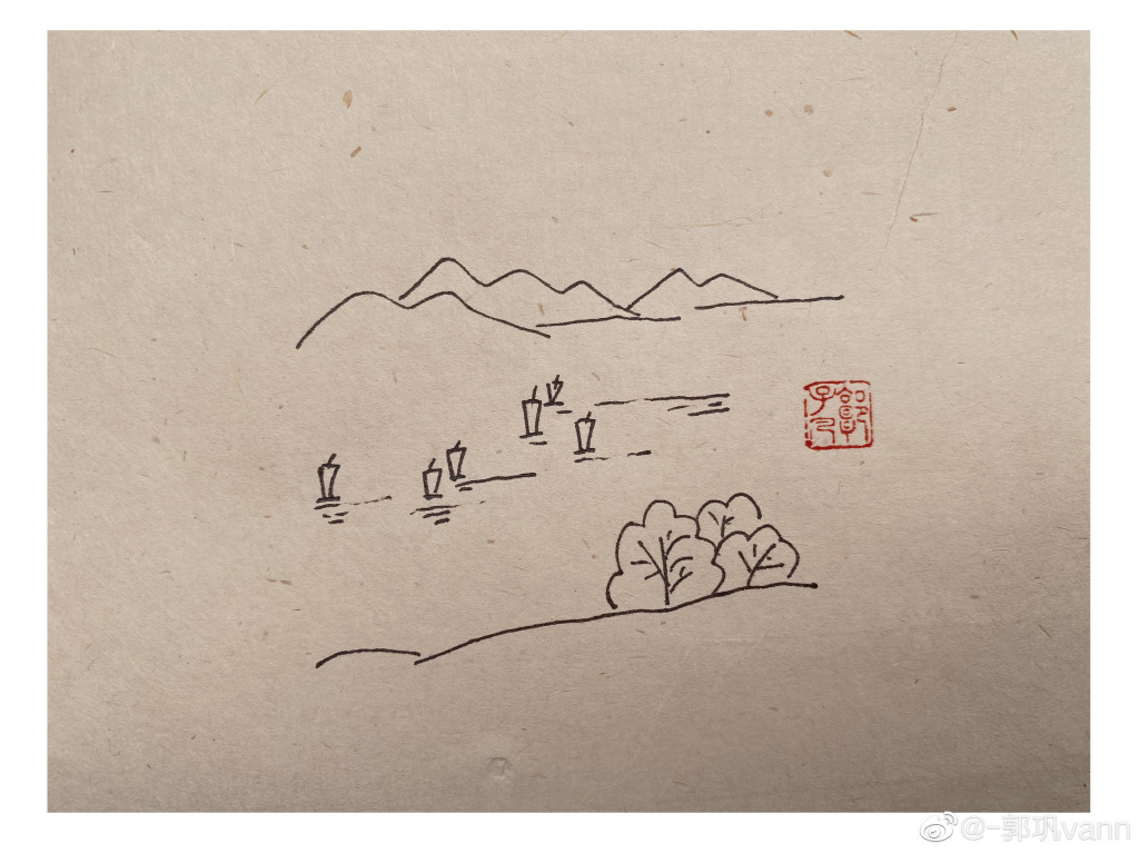 风日晴和人意好，夕阳箫鼓几船归。-图3