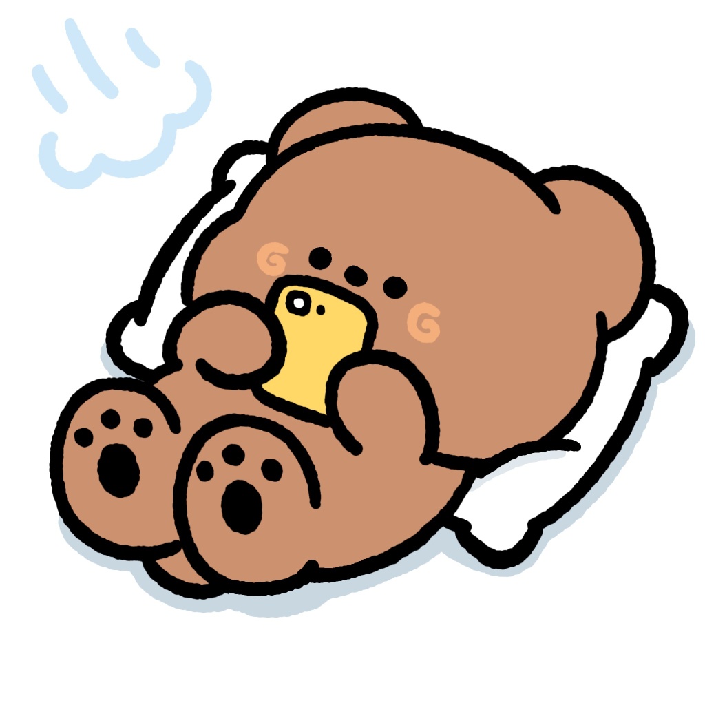 吹着空调玩手机的小动物简笔画图片-图5