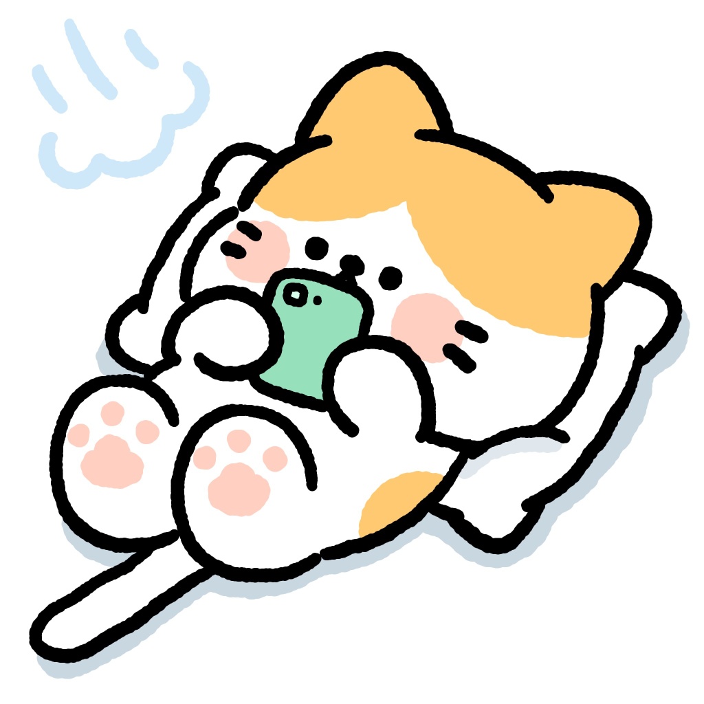 吹着空调玩手机的小动物简笔画图片-图6