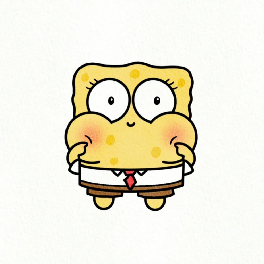 一组敲可爱的海绵宝宝和派大星-图1