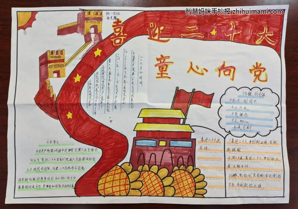 “喜迎二十大，争做时代新人”主题手抄报（9张）-图4