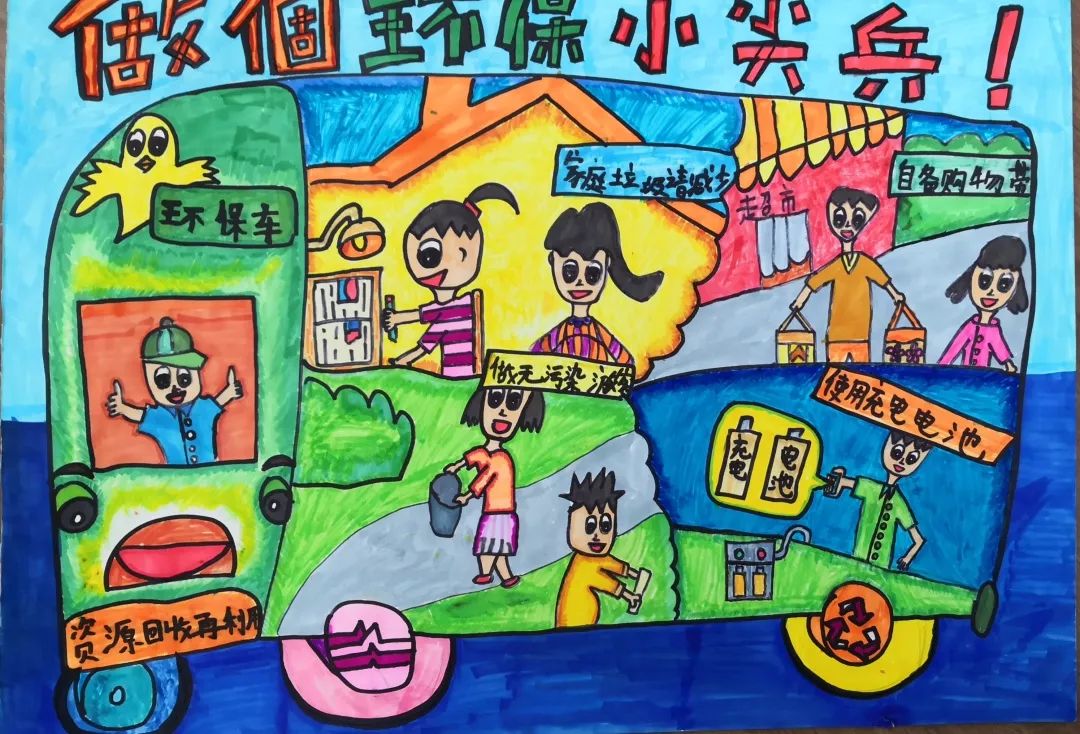 “美丽地球 绿色家园” —2022环保儿童画-图5