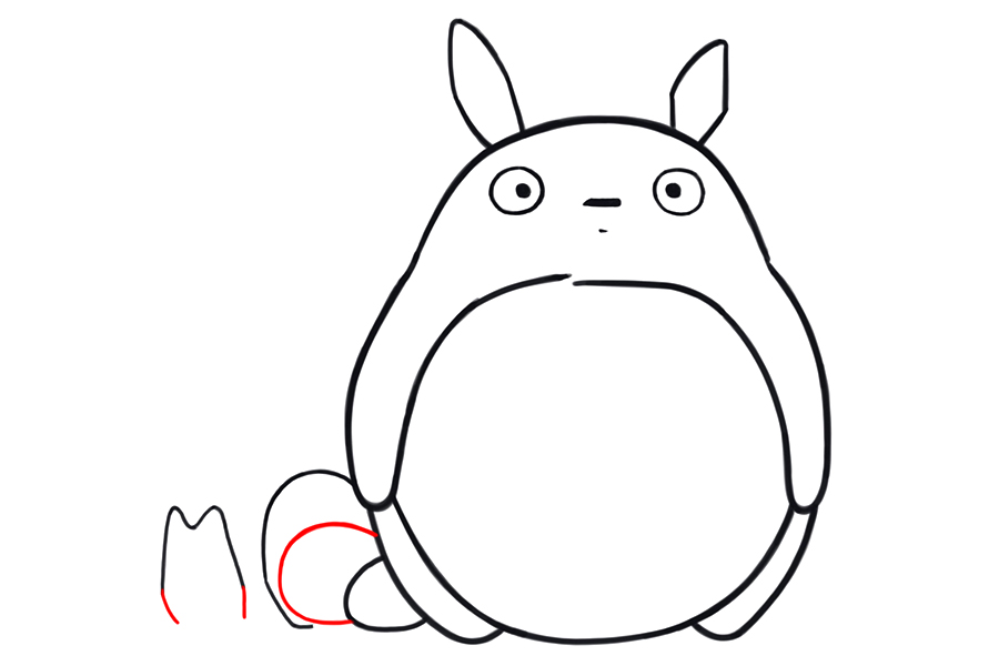 如何画龙猫 龙猫的简笔画画法步骤-图13