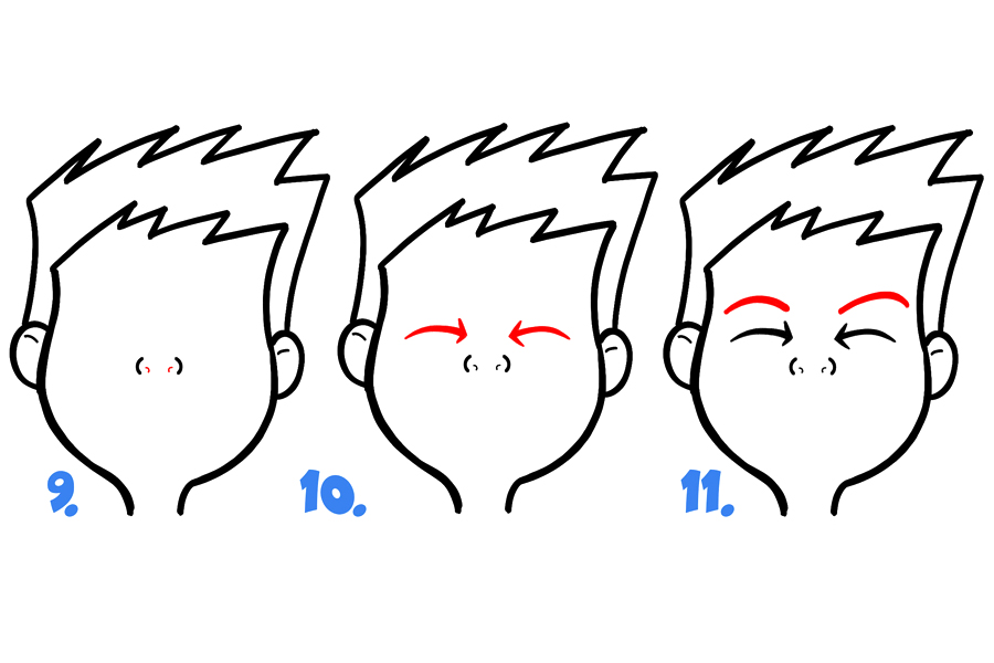 如何画卡通面部表情：哭泣、悲伤-图3