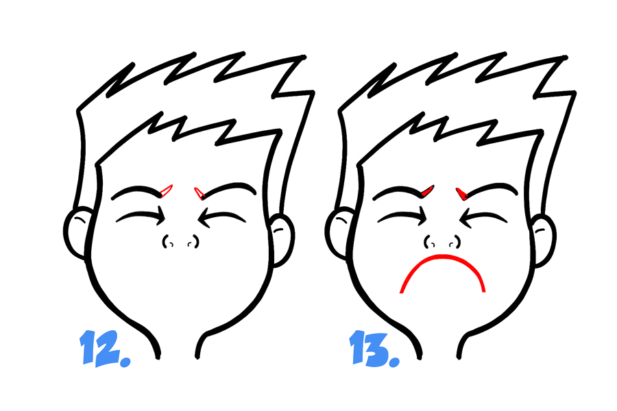 如何画卡通面部表情：哭泣、悲伤-图4
