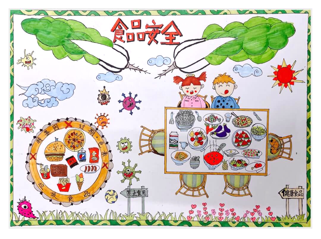 8张优秀的食品安全宣传主题绘画-图5