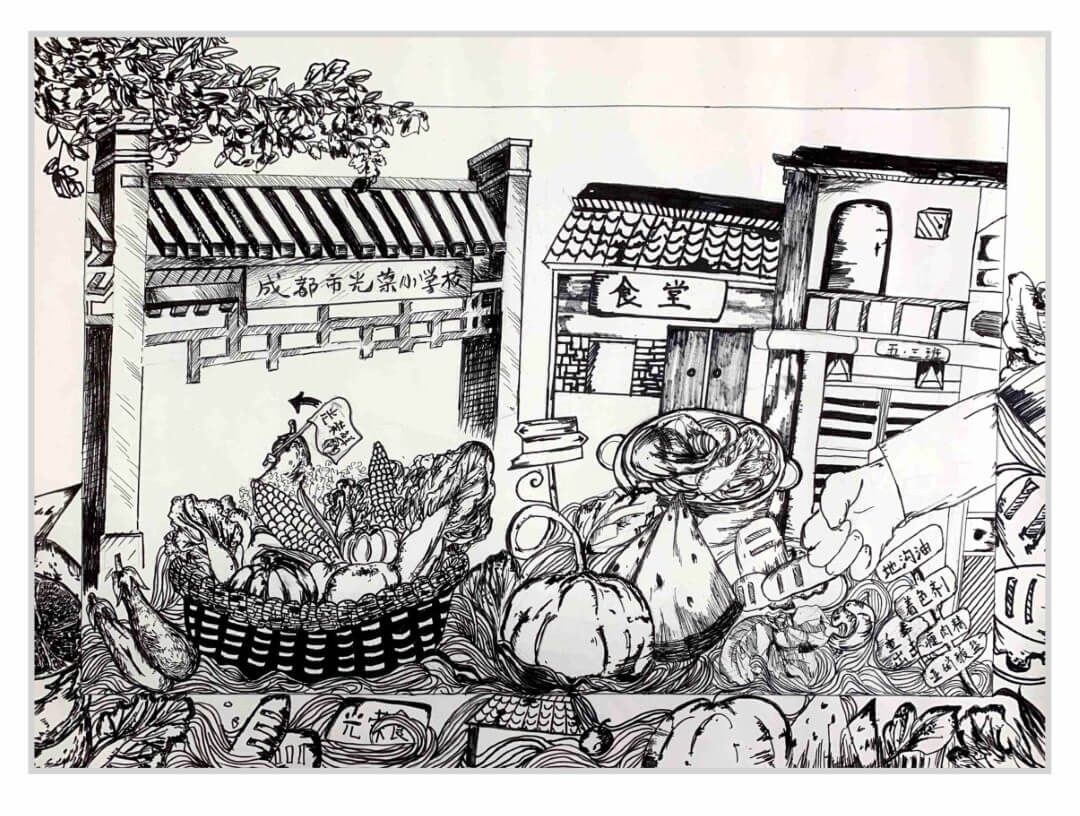 优秀食品安全主题绘画作品8张-图1
