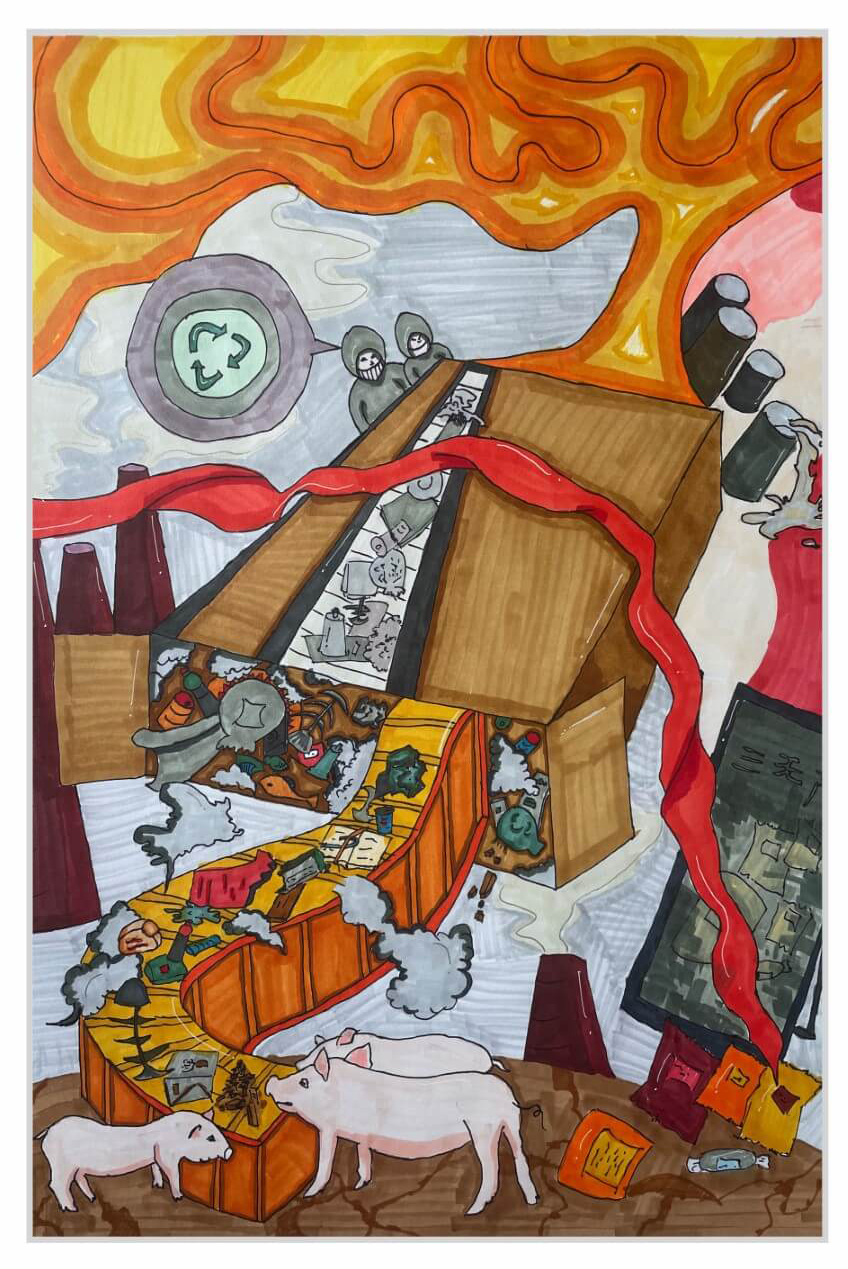 优秀食品安全主题绘画作品8张-图2