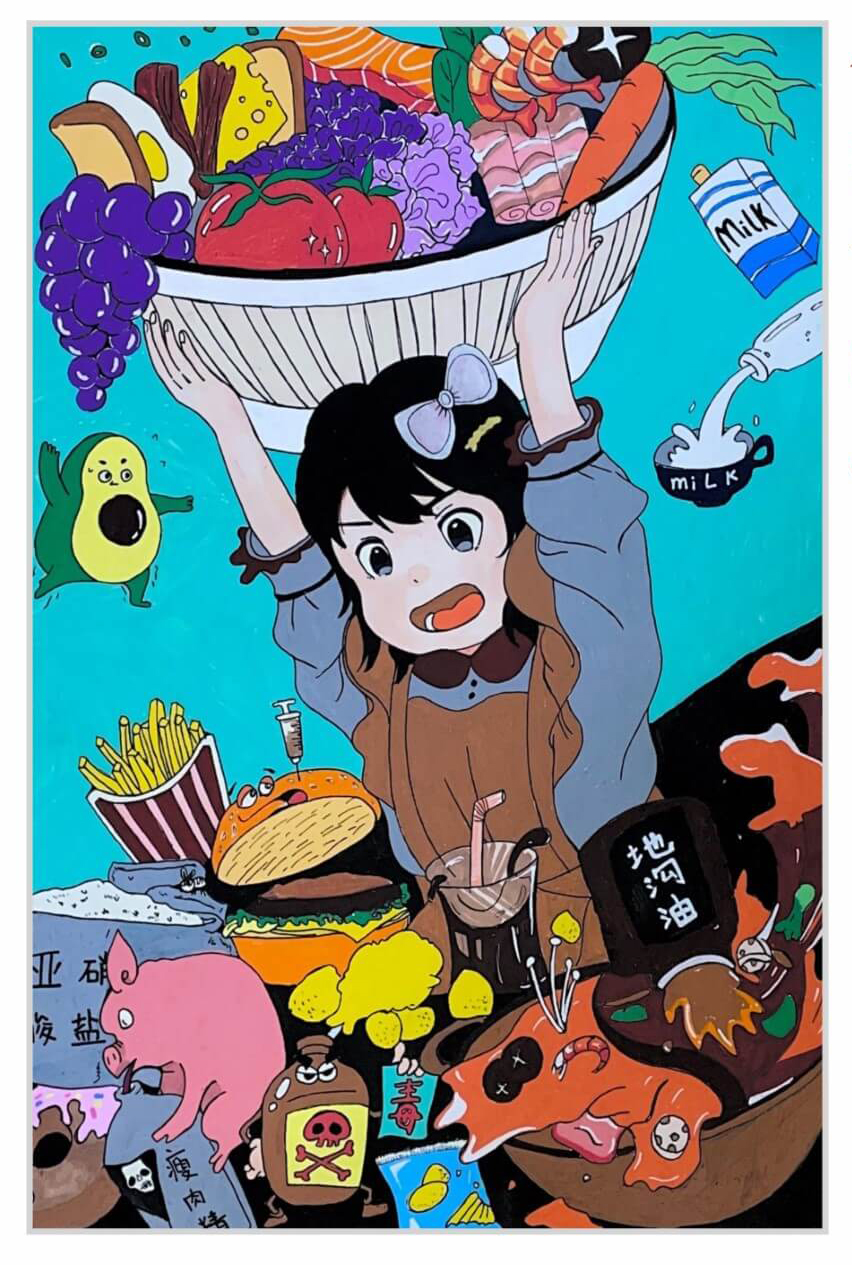 食品安全卫士 食品安全主题绘画作品-图1