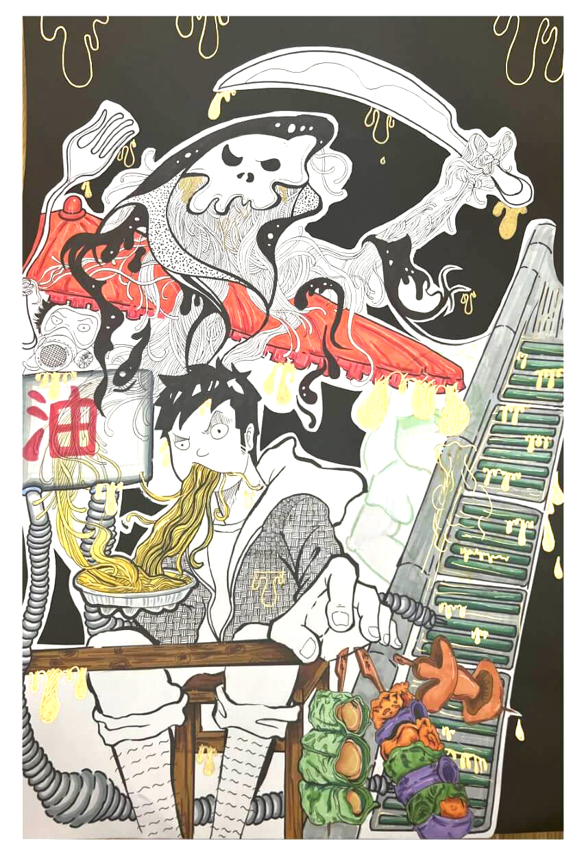 简单漂亮的食品安全主题绘画作品-图6