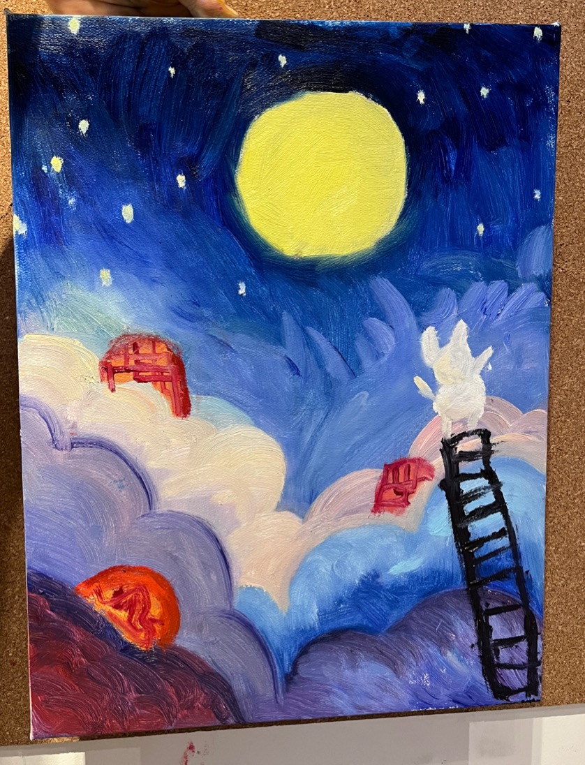 简单漂亮的儿童中秋节绘画作品-图7