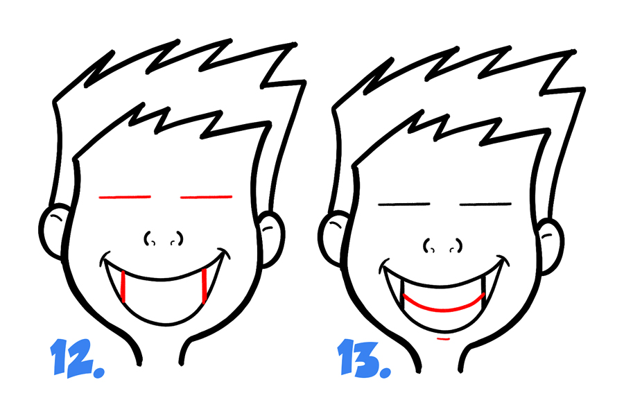 如何话卡通面部表情：不安、不舒服、尴尬、紧张-图4