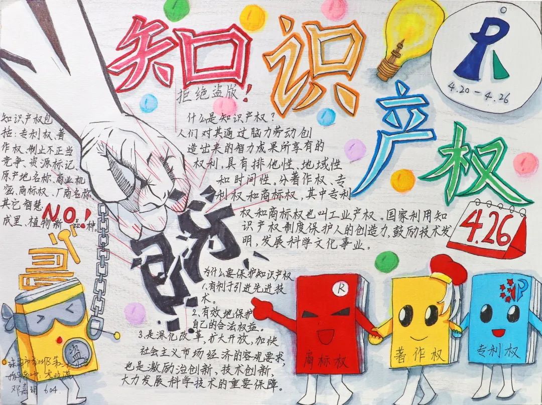 4月26日世界知识产权日手抄报简单漂亮6张-图5
