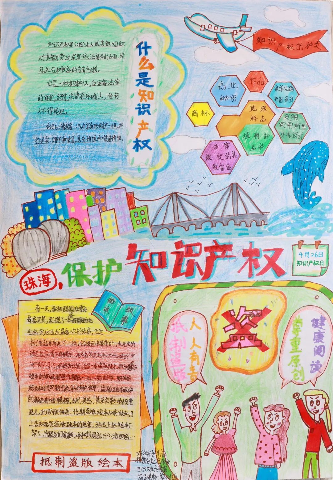 知识产权主题手抄报获奖作品欣赏6张-图3