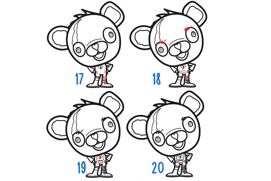 堡垒之夜动漫人物简笔画画法步骤-图5