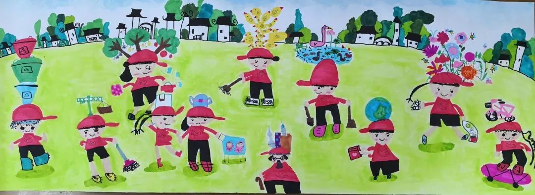 “保护生态环境 建设美丽乡村”生态环保主题绘画-图2