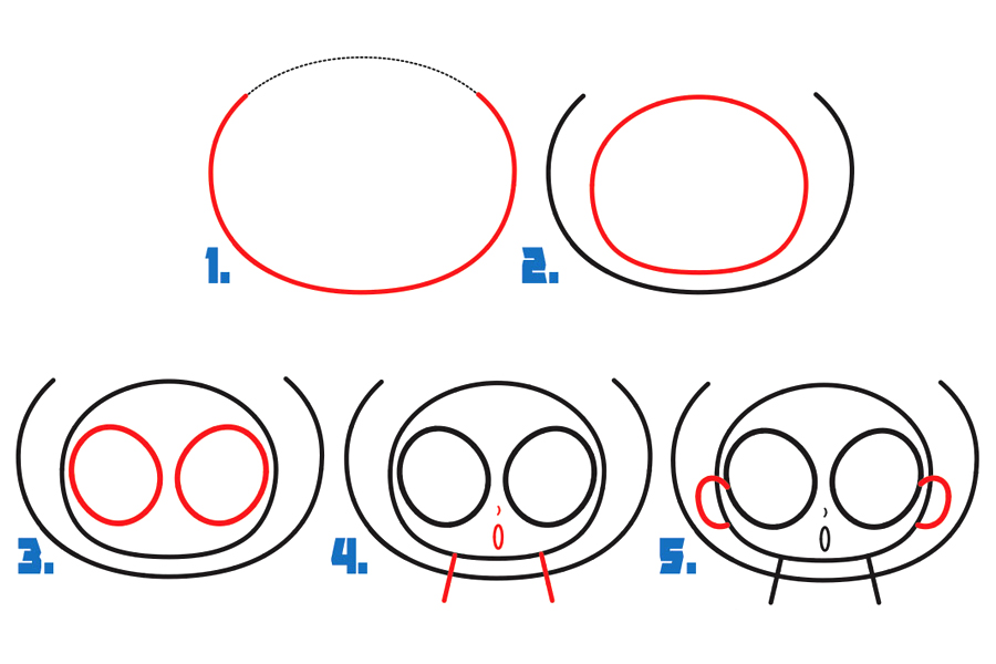 如何画一个拿着鱼缸的可爱男孩-图1