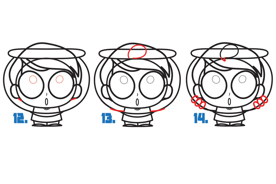 如何画一个拿着鱼缸的可爱男孩-图3