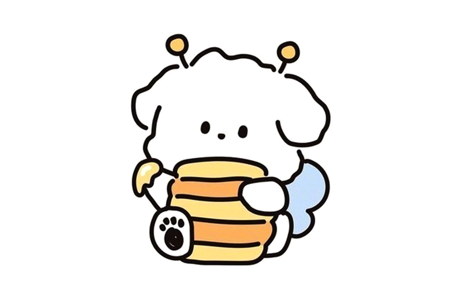 9张简单又可爱的小狗简笔画图片-图1