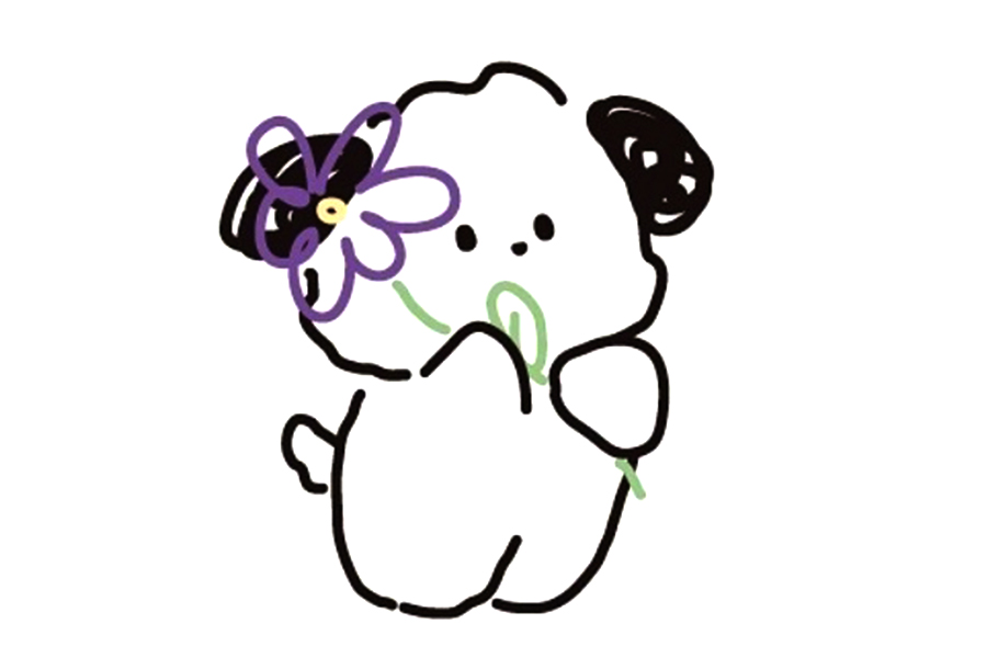 9张简单又可爱的小狗简笔画图片-图7