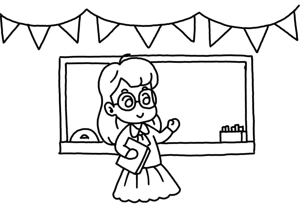 步骤4：最后画上黑板、奖状、粉笔盒