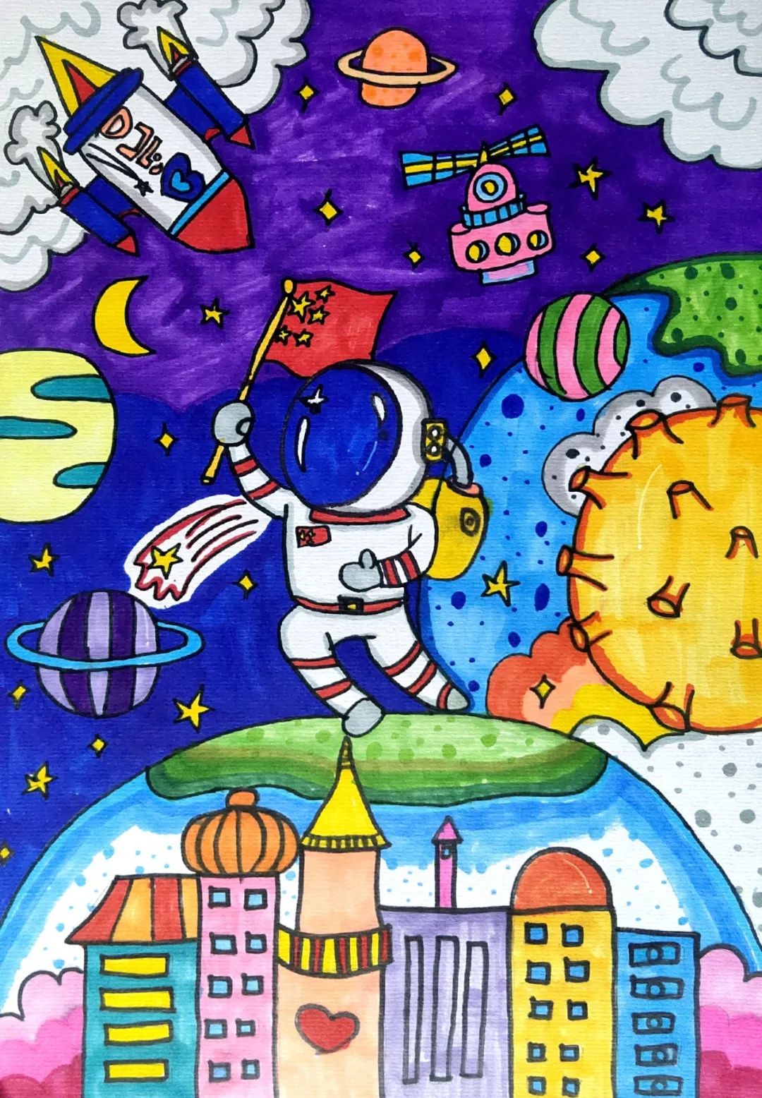 “建团百年芳华现 征程奋进二十大”绘画作品（精选）-图4