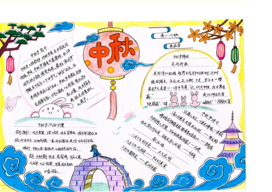 月满中秋 中秋佳节主题手抄报精选作品-图5