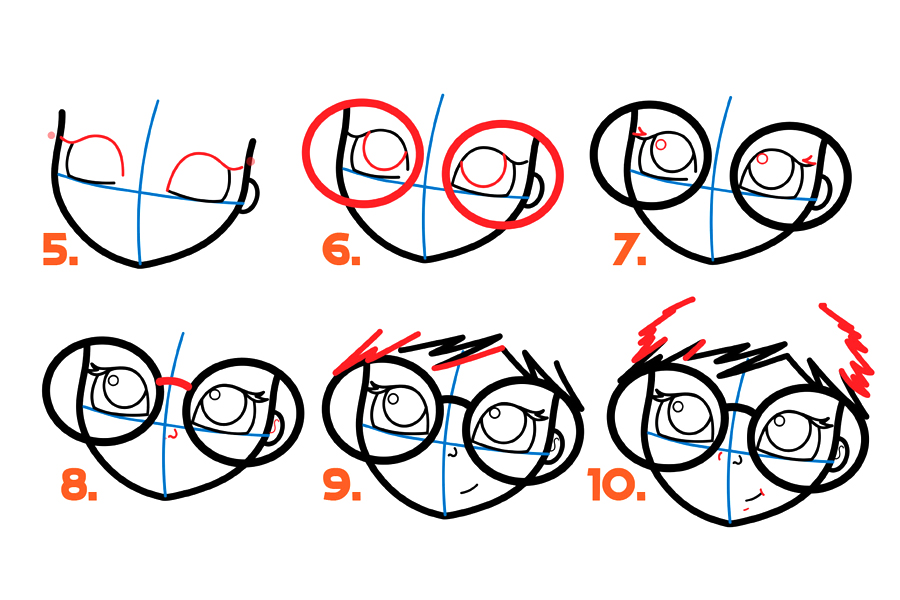 如何画一个戴眼镜的女老师-图2