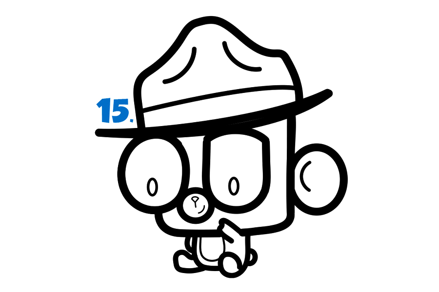 如何用“Cub”字母画可爱的卡通小熊宝宝-图6