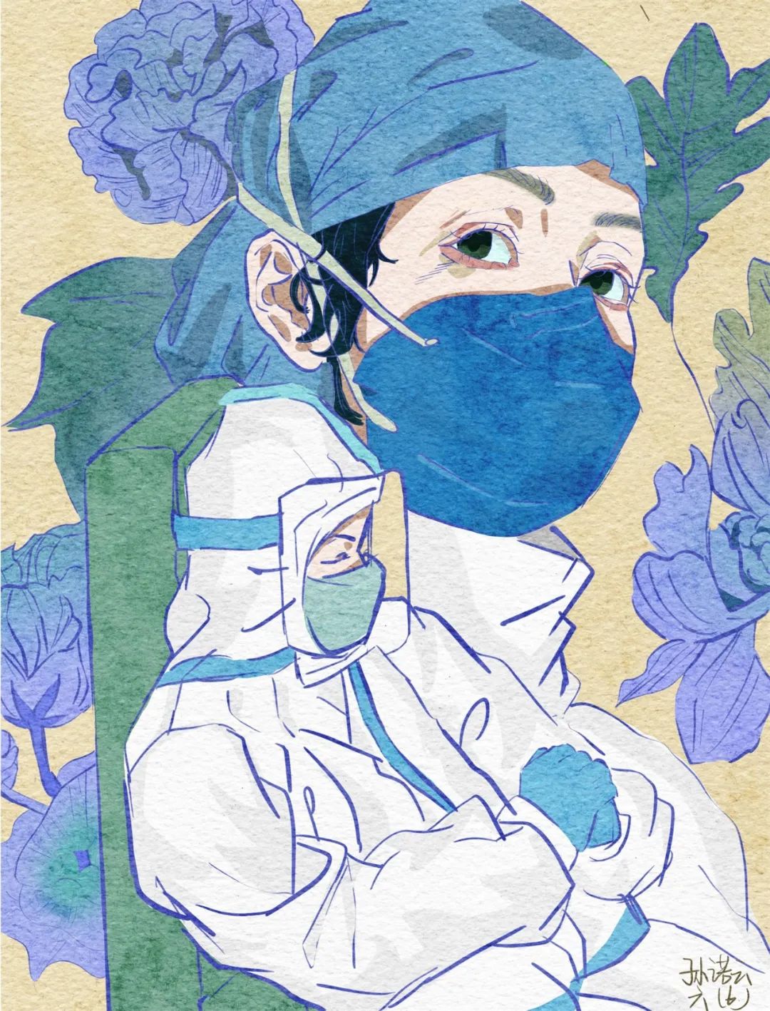 以“艺”战“疫”，以“艺”暖心 获奖绘画作品-图7