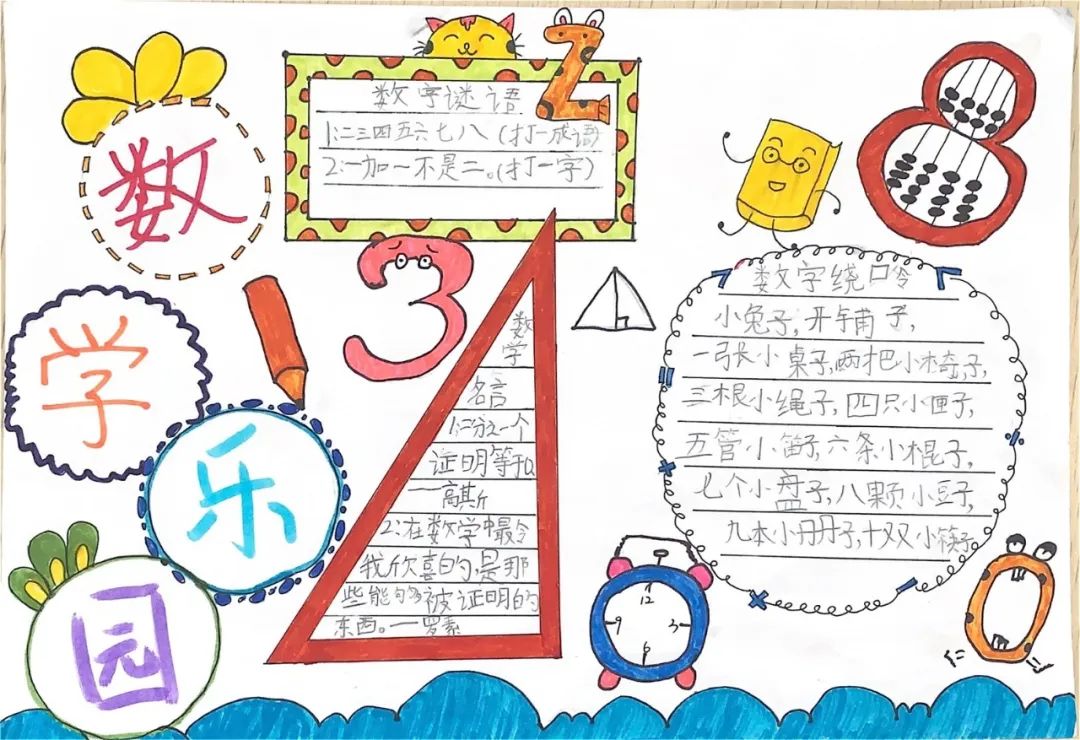 趣味数学 小学生数学学科手抄报精选作品-图2